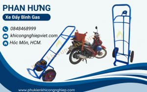 xe day binh gas cong nghiep 45kg phan hung