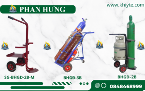 Xe Đẩy Bình Khí Oxy, Nitơ, Argon, CO2, Gió Đá (5)