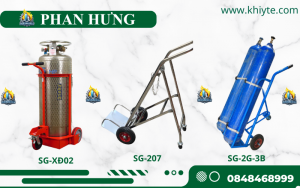 Xe Đẩy Bình Khí Oxy, Nitơ, Argon, CO2, Gió Đá (8)