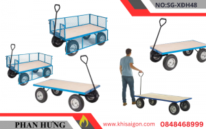 Xe Đẩy Hàng 500kg – Xe Đẩy Bàn Xoay Đế Ván Ép (8)