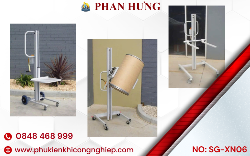 Xe Nâng Hàng Mini Cao 1-3 Mét Tời Tay (2)