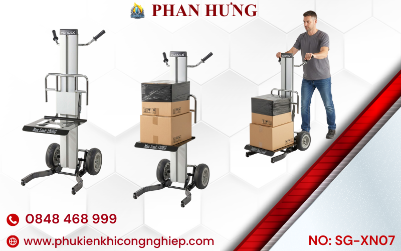 Xe Nâng Hàng Mini Cao 1-3 Mét Tời Tay (5)