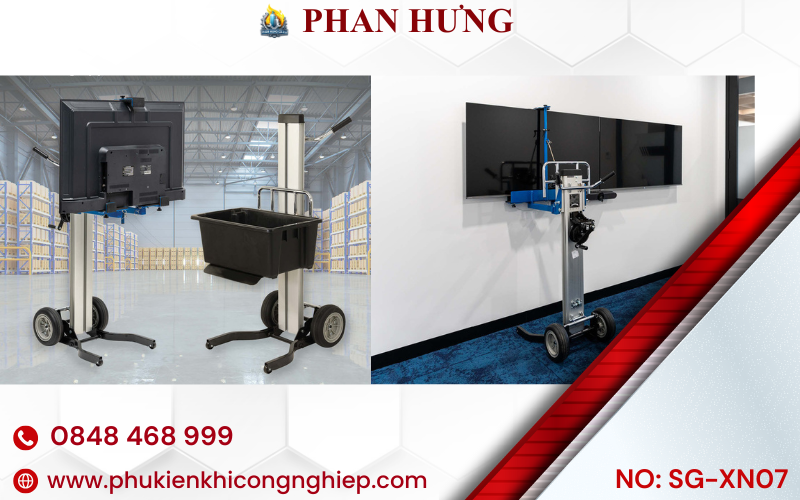 Xe Nâng Hàng Mini Cao 1-3 Mét Tời Tay (6)