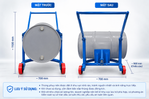 Mặt trước sau xe đẩy dầu nhớt SGXD-01