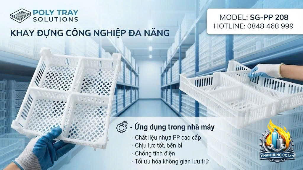 KHAY NHỰA PP SG-PP 208 – KHAY ĐỰNG LINH KIỆN ĐIỆN TỬ, LINH KIỆN NHỰA VÀ CAO SU
